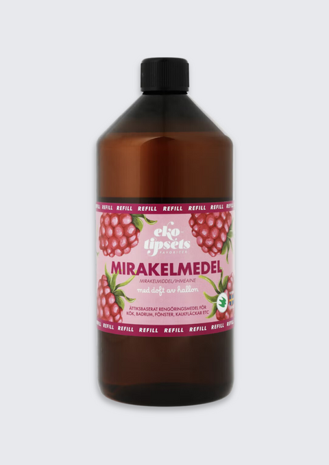 Mirakelmedel refill hallon, 1 liter