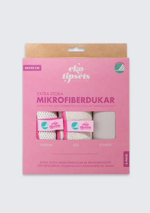 Mikrofiberdukar extra stora, 3-pack